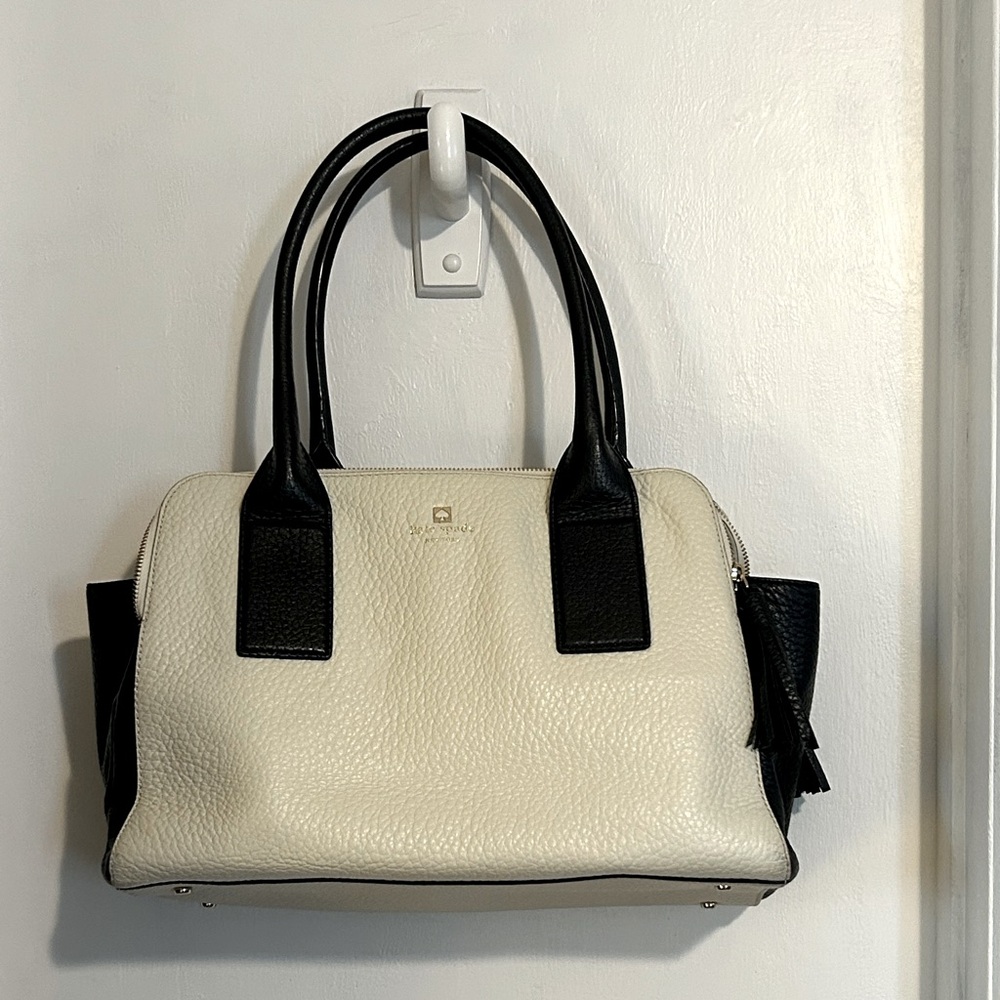 Kate Spade Southport Avenue Lydia satchel white and black